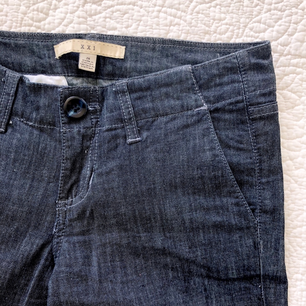XXI Denim Trousers Wide Leg Jeans Cotton Pants 26 - Picture 3 of 4